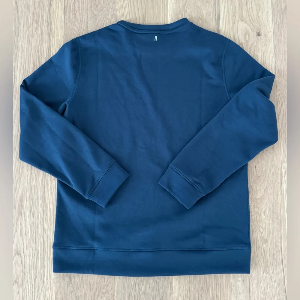 NOBULL Crew Neck Fleece Lined Sweater, Teal - Size Medium - Picture 4 of 5